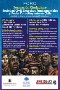 Foro Formación Ciudadana: Sociedad Civil, Derechos Fundamentales y Poder Constituyente en Chile